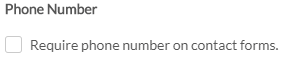 2. Require Phone Number