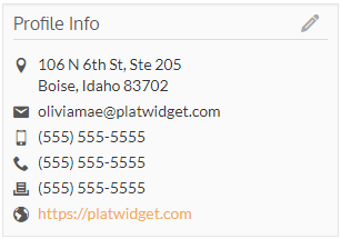 7. Profile Info